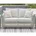 Signature Design by Ashley Seton Creek Gray Outdoor Loveseat with Cushion - 58.5" W x 36.25" D x 35.88" H