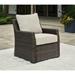 Signature Design by Ashley Brook Ranch Brown Outdoor Lounge Chair with Cushion - 30.63" W x 34.5" D x 38.38" H