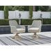 Signature Design by Ashley Seton Creek Gray Outdoor Swivel Dining Chair (Set of 2) - 25.38" W x 25.75" D x 35.75" H