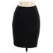 H&M Casual Pencil Skirt Knee Length: Black Print Bottoms - Women's Size 6