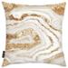 Oliver Gal 'Gold Agate' Decorative Throw Pillow