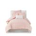 Gracie Mills Mikel Chenille Dot Cotton Jacquard Comforter Set with Euro Shams and Throw Pillows