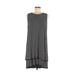 J.Jill Casual Dress - High/Low High Neck Sleeveless: Black Dresses - Women's Size Medium Petite