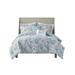 Gracie Mills Rice Coastal Bliss 5-Piece Seersucker Comforter Ensemble with Coordinating Throw Pillows