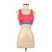 Nike Sports Bra: Pink Color Block Activewear - Women's Size Medium