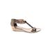 Enzo Angiolini Sandals: Gold Shoes - Women's Size 8 1/2 - Open Toe