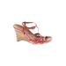 Kenneth Cole REACTION Wedges: Pink Print Shoes - Women's Size 11 - Open Toe