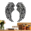 Sculpture d'art d'ailes d'ange évidées art mural extérieur ou intérieur salon chambre à coucher