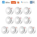 Tuya-Détecteur de fumée WiFi capteur 80DB alarme incendie détecteur intelligent protection