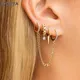 CRMYA-Boucles d'oreilles créoles couleur or pour femmes ensemble de boucles d'oreilles pendantes