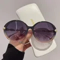 Lunettes de soleil à monture ronde pour femmes lunettes de soleil dégradées lunettes de luxe pour