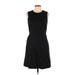 Theory Casual Dress - A-Line Crew Neck Sleeveless: Black Solid Dresses - Women's Size 10