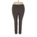 Nine West Dress Pants - High Rise: Brown Bottoms - Women's Size 22