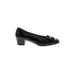 Salvatore Ferragamo Flats: Pumps Chunky Heel Classic Black Print Shoes - Women's Size 6 - Round Toe