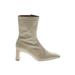 Zara Boots: Slouch Chunky Heel Casual Ivory Print Shoes - Women's Size 41 - Pointed Toe