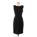 J.Crew Factory Store Casual Dress - Sheath Crew Neck Sleeveless: Black Solid Dresses - Women's Size 2