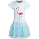 happy girls - Kurzarm-Kleid Flamingo Mit Tüllrock In Sky Blue, Gr.122