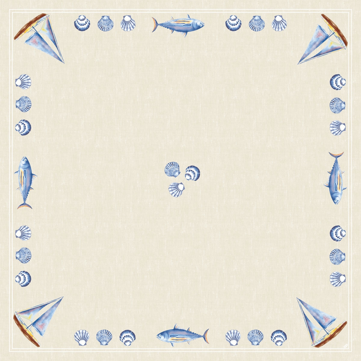 Duni Dunicel® Mitteldecken 84 x 84 cm Tide, 100 Stk/Krt (1 x 100 Stk) Image