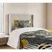 Ambesonne Leopard Bedspread Mid Century Modern Wild 429931 Microfiber in Gray/Yellow | Twin Coverlet/Bedspread + 1 Standard Sham | Wayfair