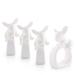 Arthur Court Designs Stoneware Climbing Bunny Napkin Rings - Set of 4 | 3.4 H x 1.5 W x 2 D in | Wayfair 315PBN