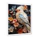 Design Art Bird Feathery Symphony I - Bird Canvas Print Metal in Blue/Pink/White | 40 H x 30 W x 1.5 D in | Wayfair FDP107075-30-40-WH