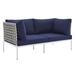 Modway Harmony 64 Wide Metal/Sunbrella® Fabric Included in Gray | Outdoor Furniture | Wayfair 665924532213