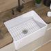 Ogonbrick Single Bowl Fireclay Farmhouse Kitchen Sink w/ Sink Grid & Basket Strainer Fireclay | 10 H x 24 W x 18 D in | Wayfair