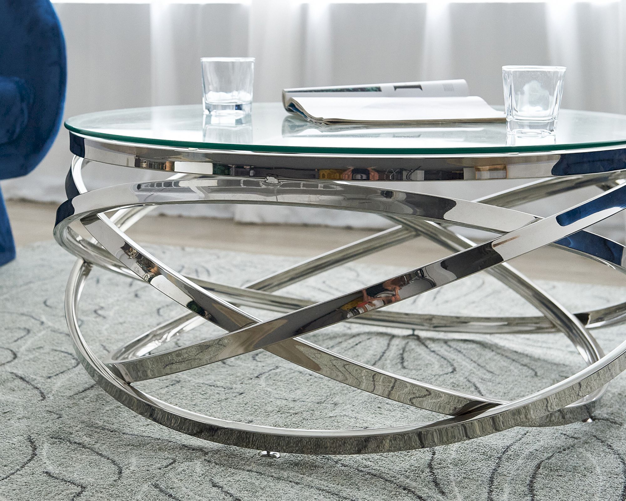 SalesFever »Vela« Couchtisch silber 80x42x80 cm