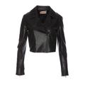 Embroidered-designed Zipped Biker Jacket