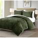 Latitude Run® Micromink & Sherpa Reversible Comforter Set Polyester/Polyfill/Microfiber in Green | King Comforter + 2 King Shams | Wayfair