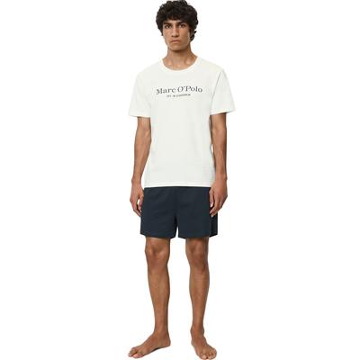 T-Shirt MARC O'POLO "Mix & Match Cotton", Herren, Gr. L, weiß (weiß cotton), Obermaterial: 100% Baumwolle, casual, regular fit hüftbedeckend, Rundhals, Kurzarm, Shirts, mit Logo-Print vorn Image