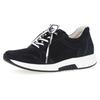 Keilsneaker GABOR ROLLINGSOFT, Damen, Gr. 35, blau (nachtblau), Nubukleder, Textil, sportlich, Schuhe Sneaker, mit OPTIFIT-Wechselfußbett, Freizeitschuh, Halbschuh, Schnürschuh