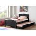 Caeleigh Twin Bed w/ Trundle by Harriet Bee in Black | 36 H x 42 W x 82 D in | Wayfair 41D4566A3DE0469A924319800652C31D