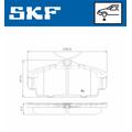 SKF Bremsbelagsatz, Scheibenbremse Vorne Rechts Links für NISSAN Primera 1.6 i 16V 2.0 TD 1.8 Almera II 1.5 2.2 Di dCi