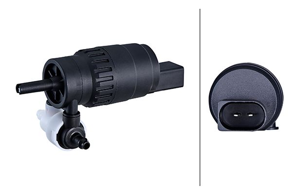 HELLA Waschwasserpumpe, Scheibenreinigung 8TW 006 849-241 12V für MITSUBISHI VW GENERAL MOTORS 52154610 043125 1K6955651 Image