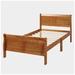 Red Barrel Studio® Selie Twin Platform Bed Frame w/ Headboard Wood in Brown | 35.5 H x 41.3 W x 81.4 D in | Wayfair