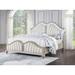 Rosdorf Park Katyna Platform Bed in Ivory & Silver Oak Wood & Upholstered/ in Brown/Gray/White | 64.75 H x 70.15 W x 87.85 D in | Wayfair