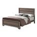 Millwood Pines Caicedo California King Panel Bed in Washed Taupe Wood in Brown | 54 H x 79.15 W x 89.1 D in | Wayfair