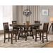 Red Barrel Studio® Lammond 5 - Piece Counter Height Dining Set in Wood/Upholstered in Brown | 36.75 H x 41.9 W x 59.1 D in | Wayfair