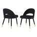 Mercer41 Tunya Open Back Side Chair Faux Leather/Wood/Upholstered in Black | 31.5 H x 18.6 W x 21.4 D in | Wayfair 56569974132D4D4C8E6CA9C41798D96C