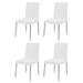 Wade Logan® Asuka Side Chair Faux Leather/Upholstered/Metal in White | 39 H x 16.6 W x 22.15 D in | Wayfair C7B96C9AB6B04AC282F862A811E55DCB