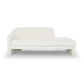 Wrought Studio™ Metro Jorrell Daybed Left Arm Facing Polyester/Wood in Brown/White | 32 H x 75 W x 34.5 D in | Wayfair