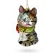 Cat with Sparkling Collar EC36 Blown Glass Christmas Ornament