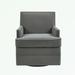 Accent Chair - Latitude Run® Upholstered Swivel Accent Chair w/ nail Decoration in Black/Gray | Wayfair 4C7AA4022E184DB29BE395D6B210FBD1