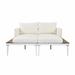 Latitude Run® HY 2 in 1 Padded Chaise Lounges Metal in White | 21.01 H x 55 W x 59 D in | Outdoor Furniture | Wayfair