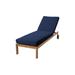 Willow Creek Designs Venice Outdoor Teak Chaise Lounge Wood/Solid Wood in Brown/White | 16.25 H x 25.75 W x 80 D in | Wayfair VEN-LN-CHLN-5439