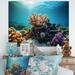 Highland Dunes The Hidden Beauty Of Branching Corals Plastic in Blue/Orange | 34 H x 44 W x 1.5 D in | Wayfair B7C037B2B6AC44A599EDCC04D1D2881E