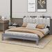 Ebern Designs Kylianne Platform Storage Bed Wood & /Upholstered/Linen in Gray/Brown | 39.4 H x 56.1 W x 81.3 D in | Wayfair