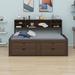 Latitude Run® Bettey Daybed Storage Bed Wood in Brown | 43.3 H x 63.1 W x 77.8 D in | Wayfair FD1013EB771744D981826BC4FA525AD5