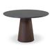 Latitude Run® Modern Brazilian Harees Glass Top Round Dining Table Wood/Glass in Gray/Brown | 29.5 H x 47.25 W x 47.25 D in | Wayfair